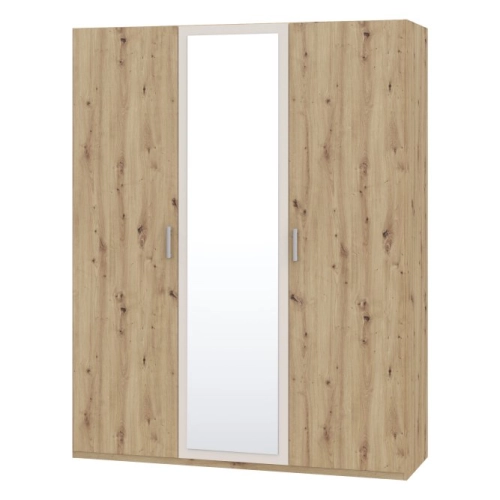 Szafa z lustrem 170 cm Dąb Artisan/Piaskowy